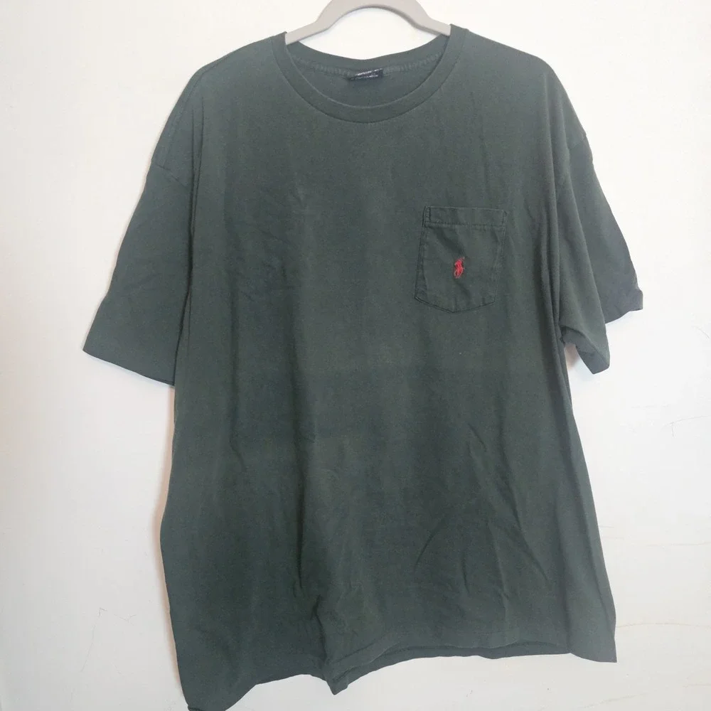 Polo Ralph Lauren Shirt Men XL Classic Fit Green Red Pony Tee Luxury Wealth USA